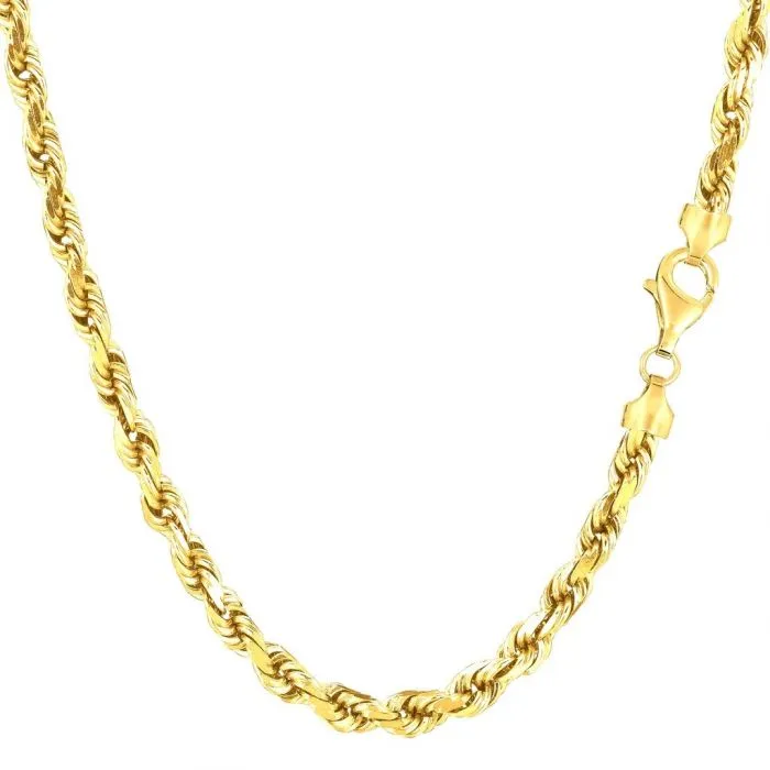 14K DC Yellow Gold Rope Chain