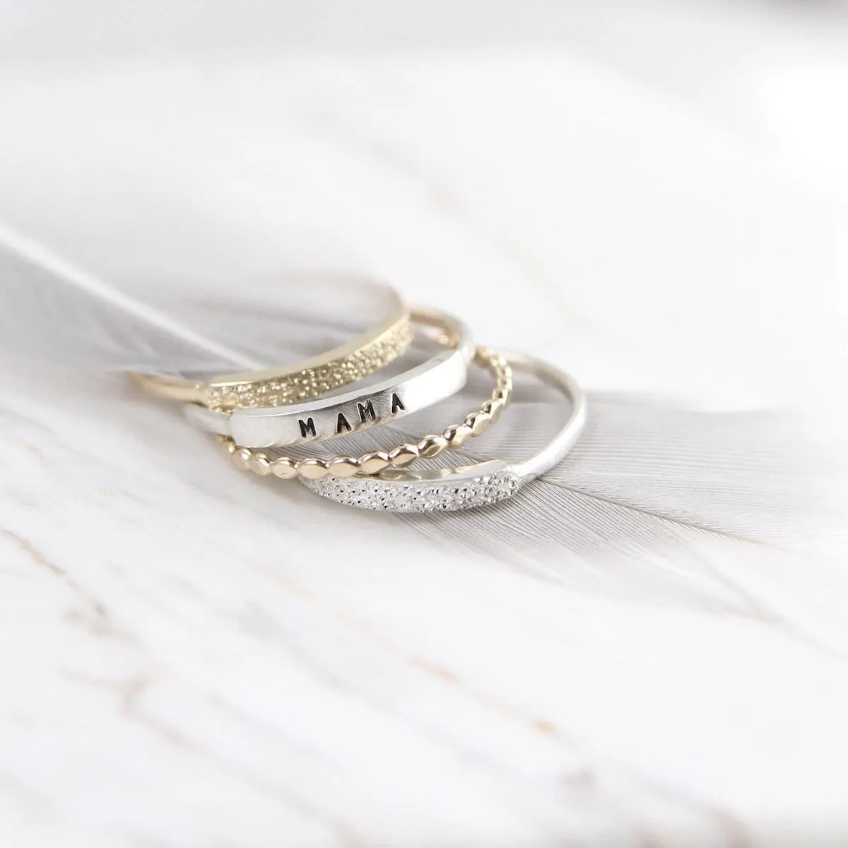 14K Diamond Dusted Narrow Ring