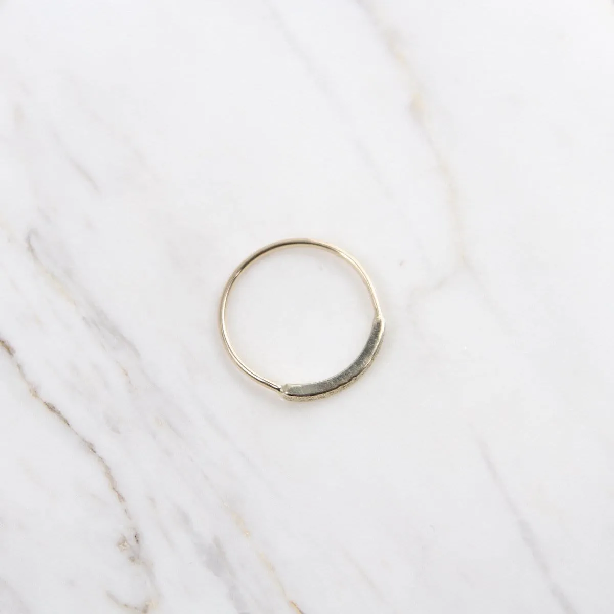 14K Diamond Dusted Narrow Ring