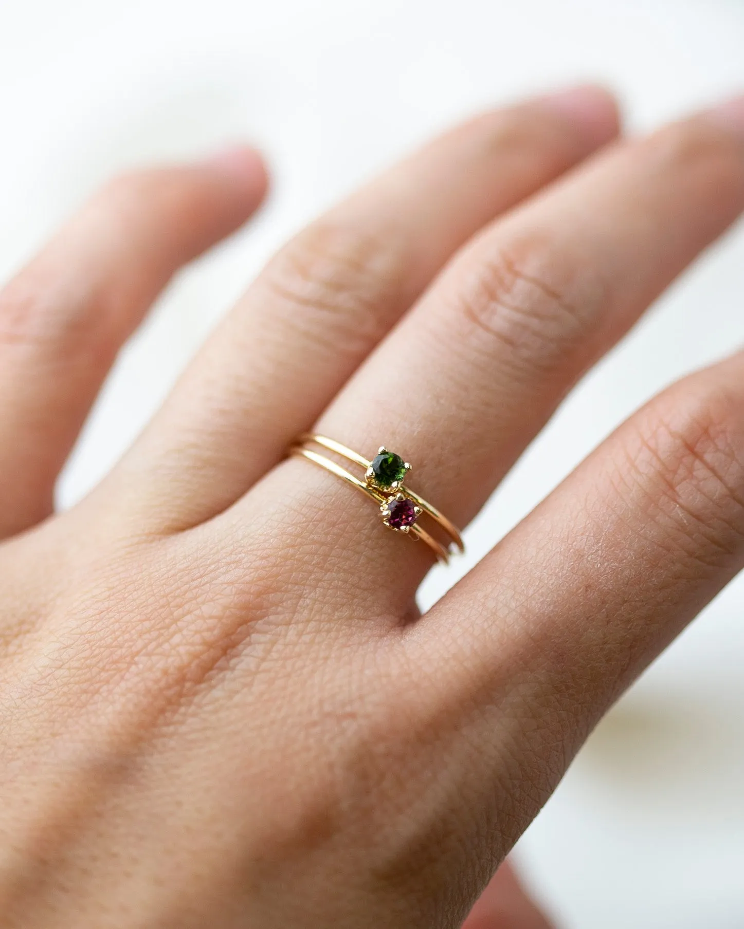 14k Gold Solitaire Birthstone Ring