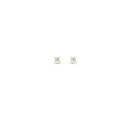 14K Yellow Gold 0.06ctw Kid's Diamond Stud Earrings