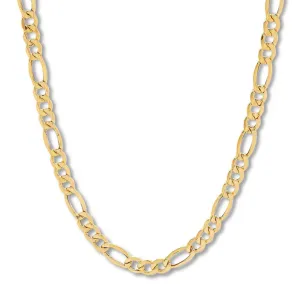 14K Yellow Gold Figaro Chain Necklace