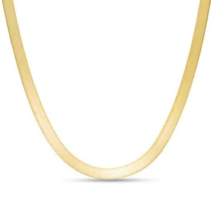 14K Yellow Gold Herringbone Chain Necklace