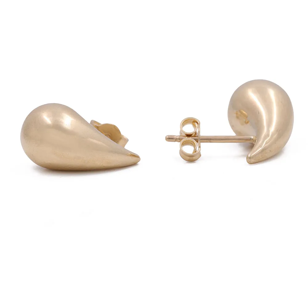 14K Yellow Gold Teardrop Earrings