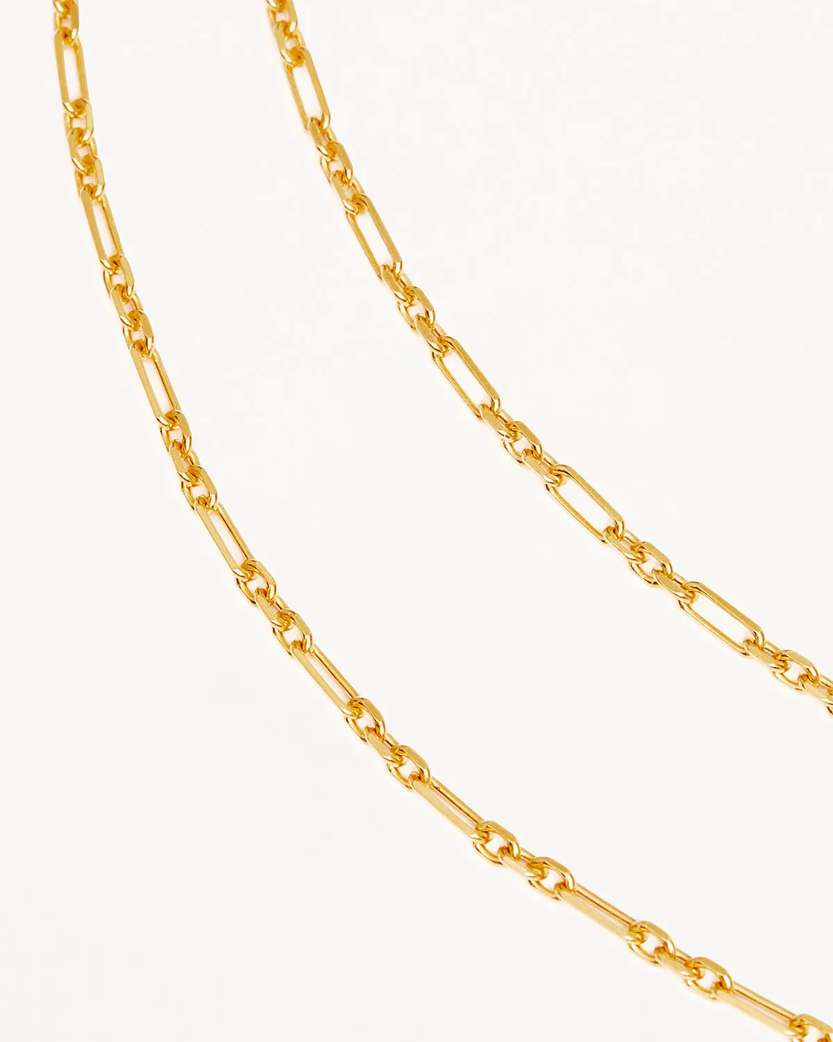 18k Gold Vermeil 19" Mixed Link Chain Necklace