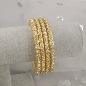 4 Pcs Gold plated Zircon bangles