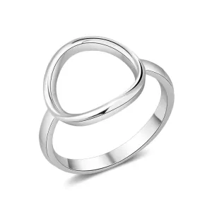 925 Sterling Silver Simple Style Hollow Round Rings