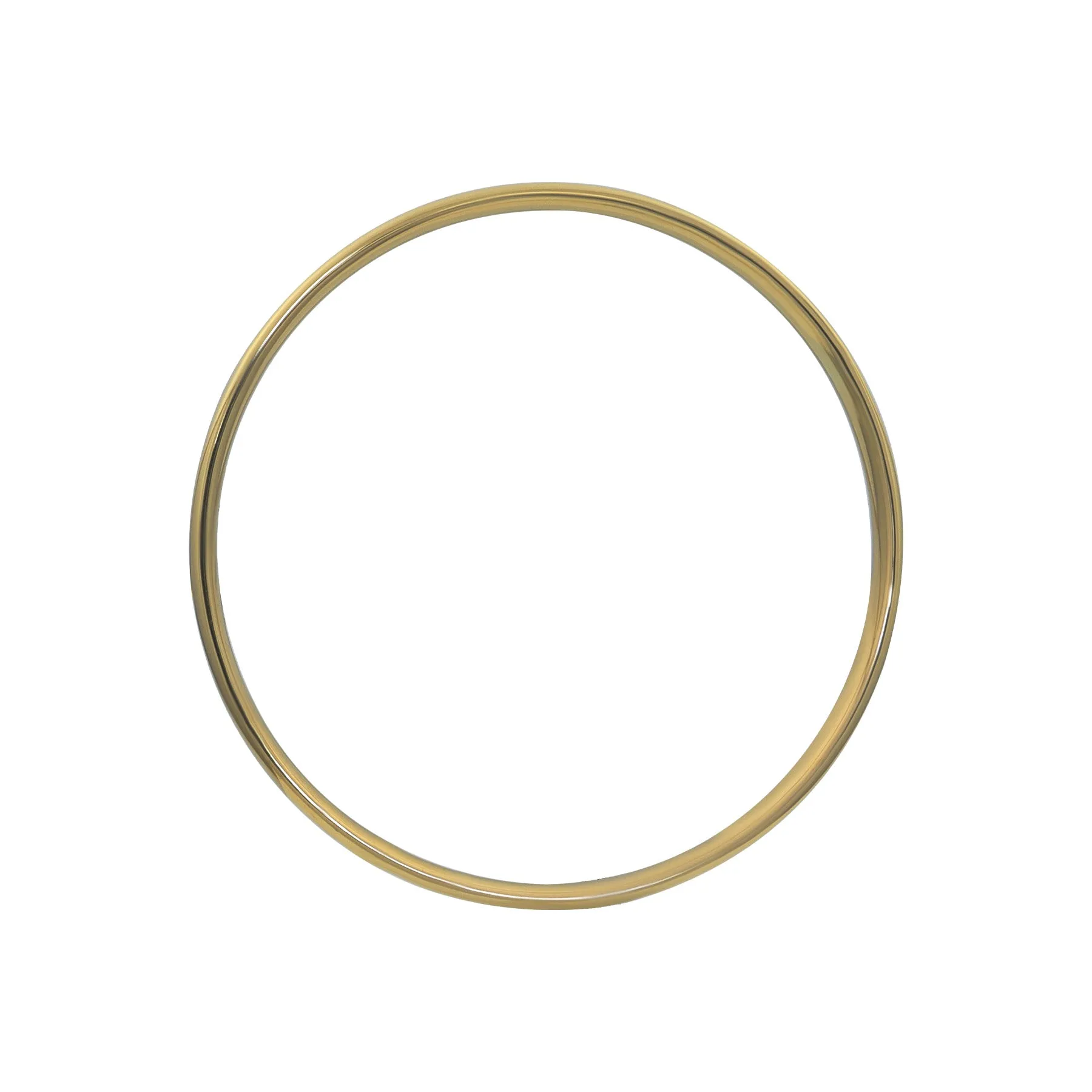 9K Gold Silver Filled Wide 4.5mm Bangle - 20728205