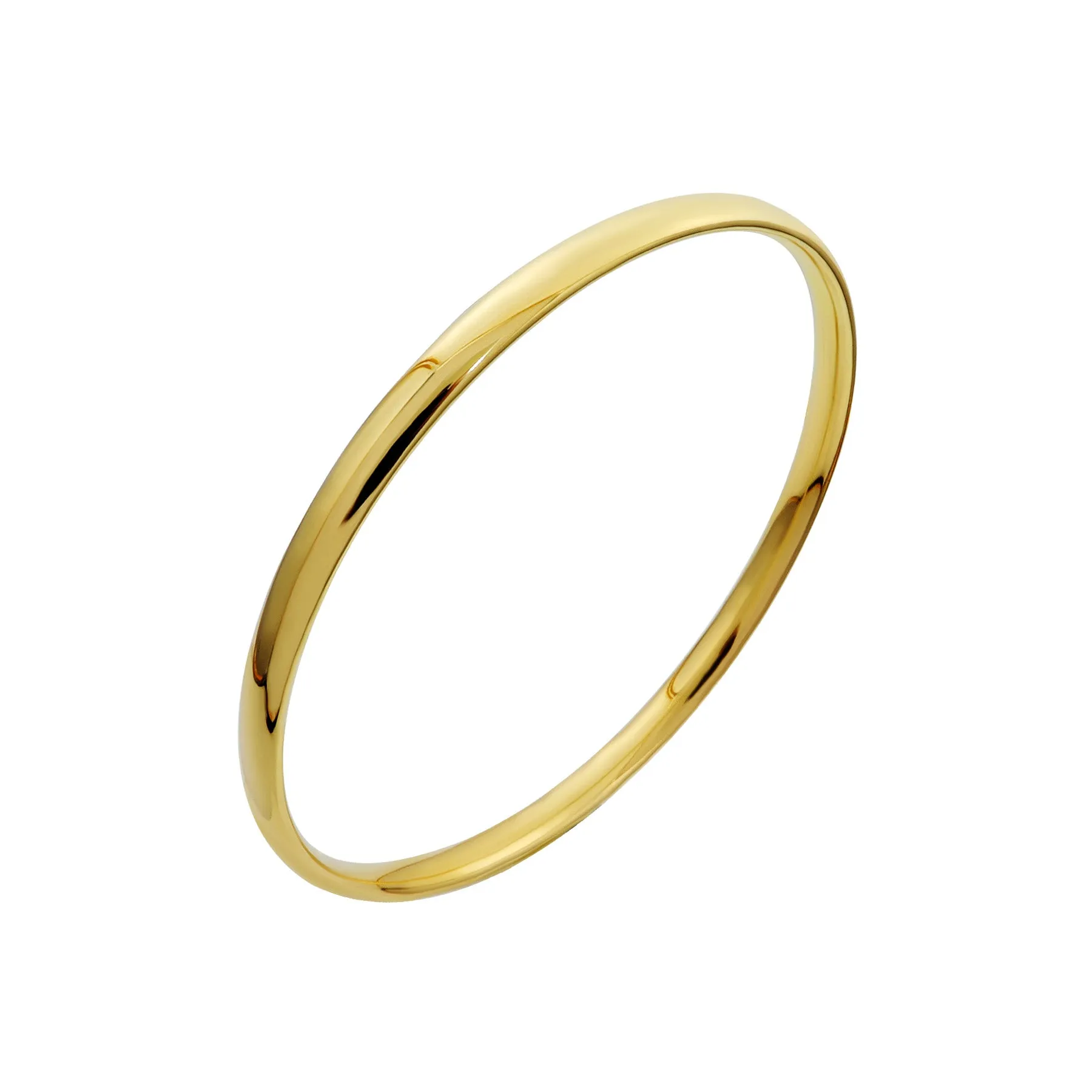 9K Gold Silver Filled Wide 4.5mm Bangle - 20728205