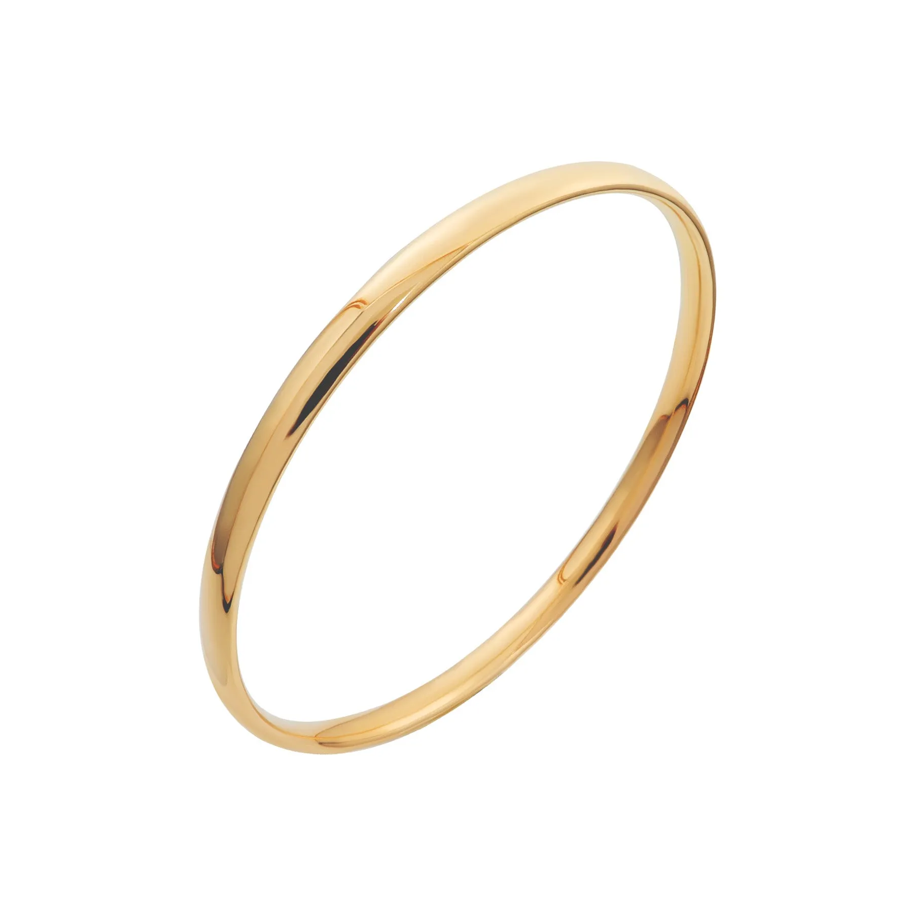 9K Gold Silver Filled Wide 4.5mm Bangle - 20728205