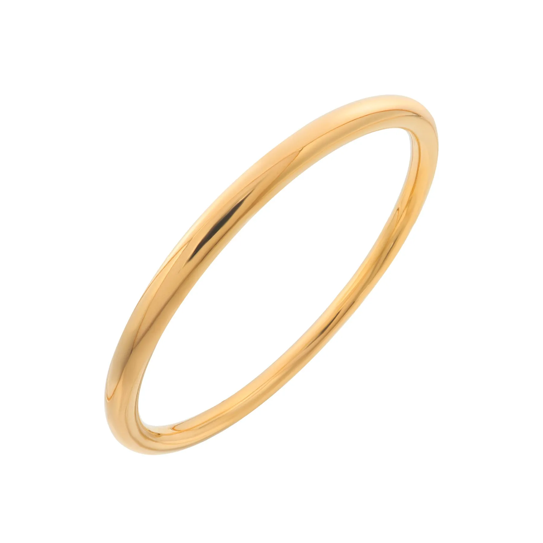 9K Gold Silver Filled Wide 5mm Bangle - 20661281