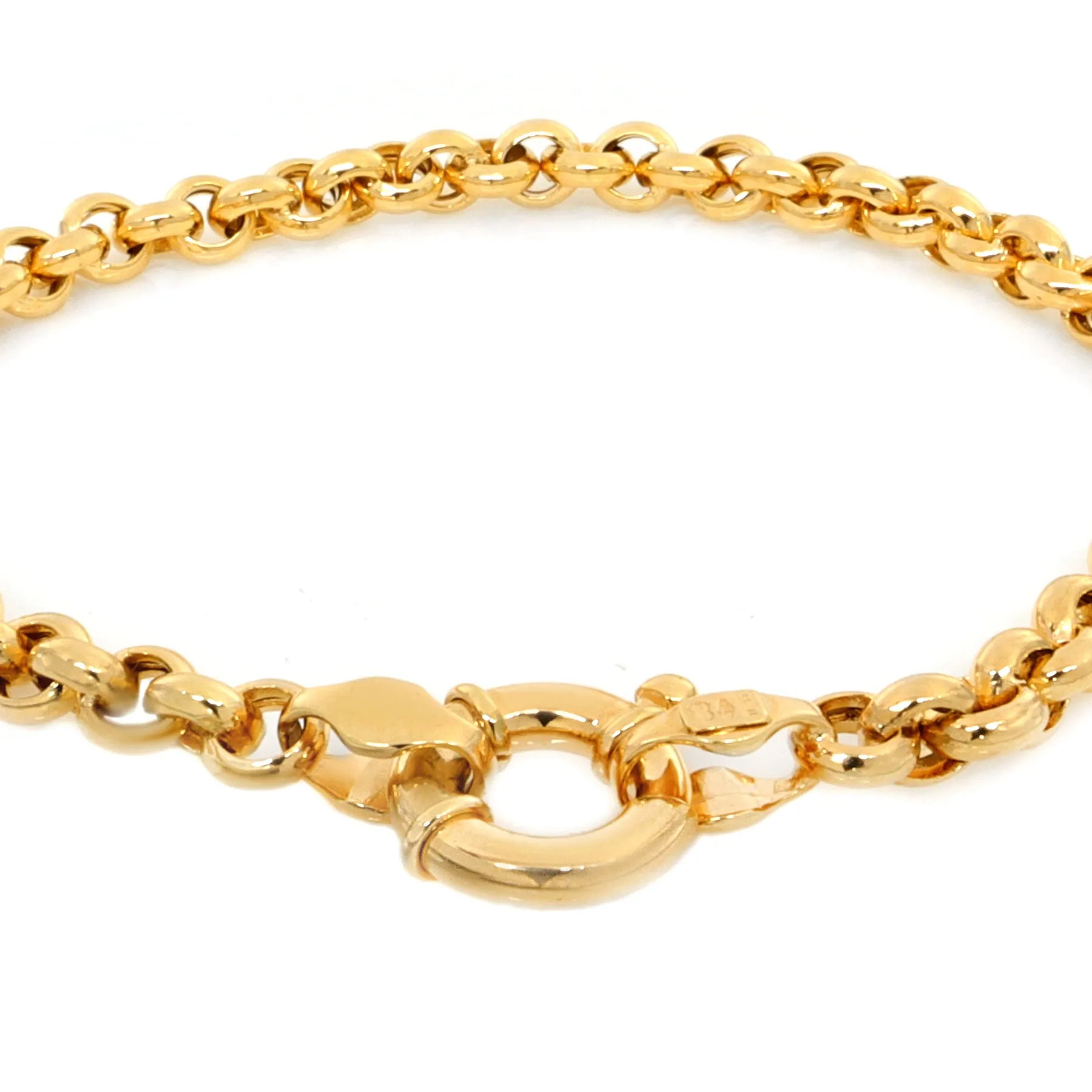 9K Yellow Gold Solid 5mm Belcher Bracelet - 20724795