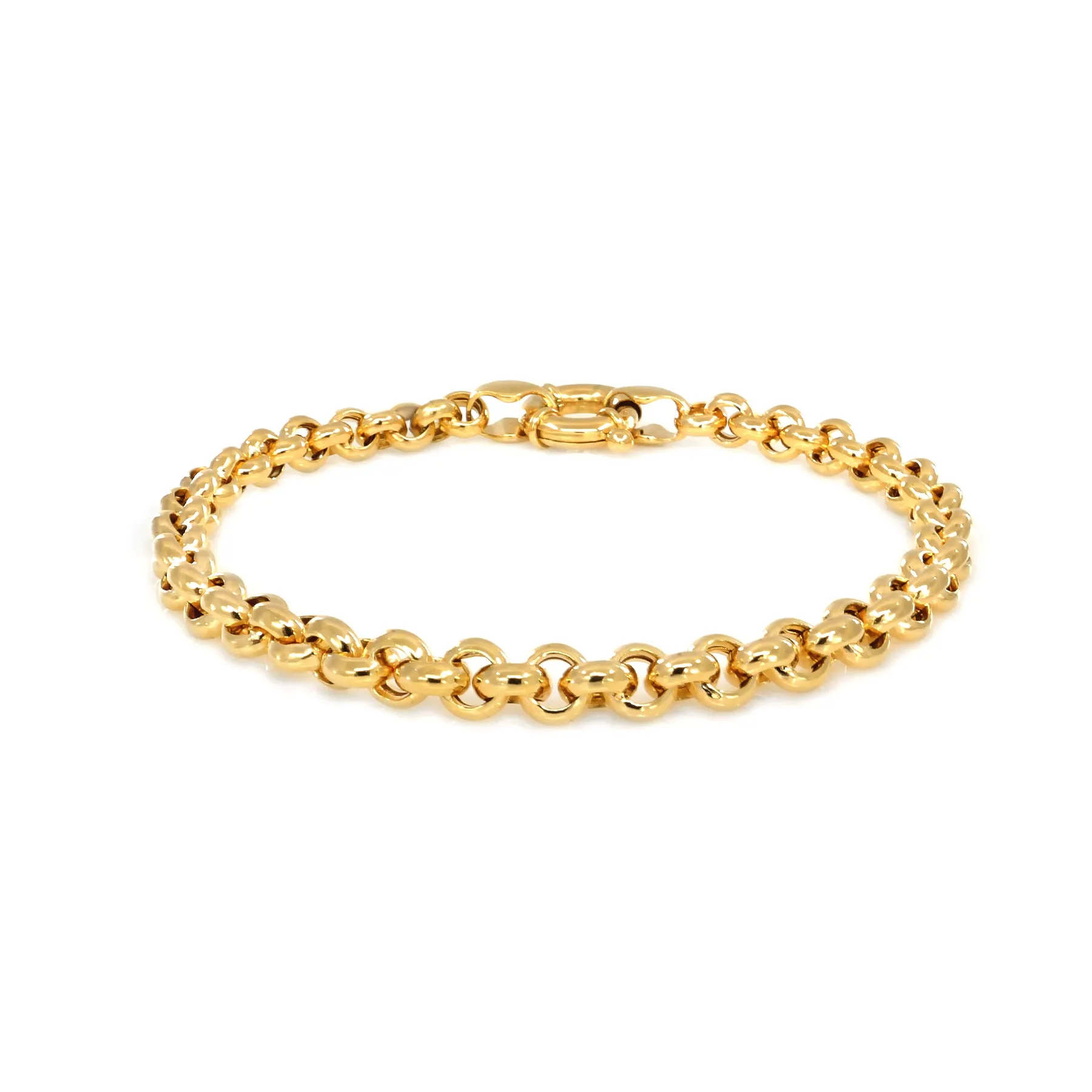 9K Yellow Gold Solid 5mm Belcher Bracelet - 20724795