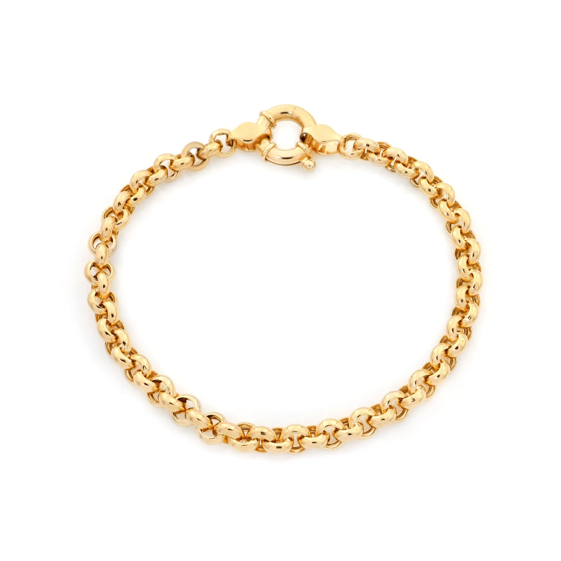 9K Yellow Gold Solid 5mm Belcher Bracelet - 20724795