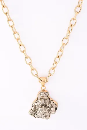 Alchemia Pyrite Pendant Necklace