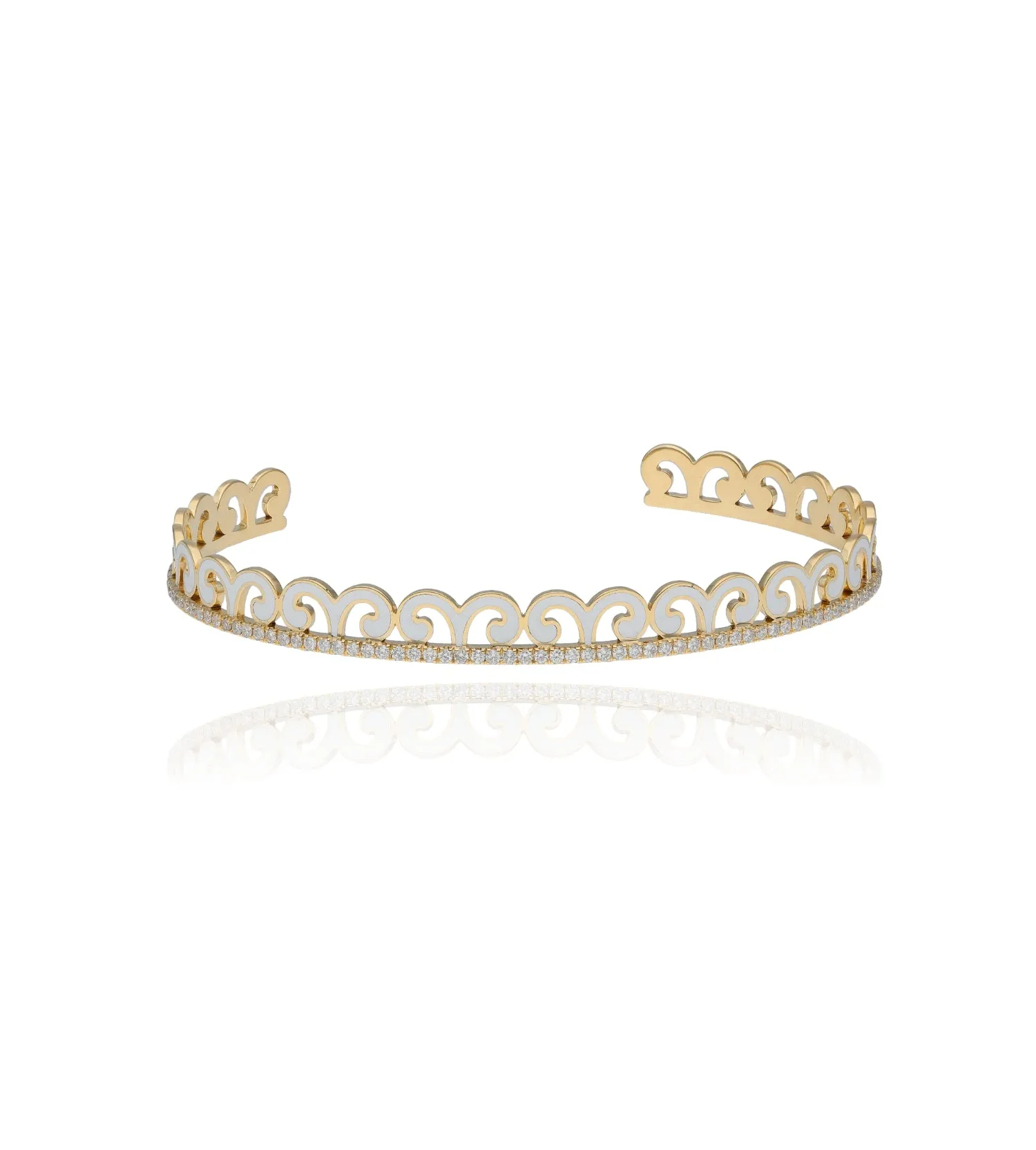 Alma Ivory Scroll Bangle