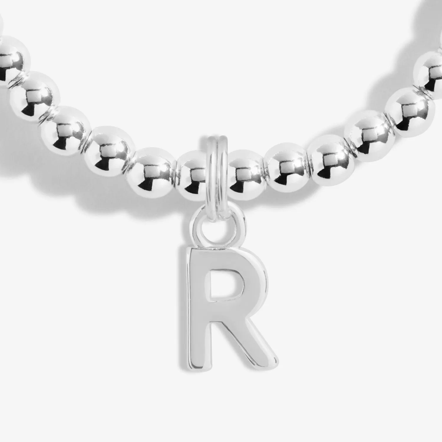 Alphabet A Little R Silver Plated Bracelet 7759