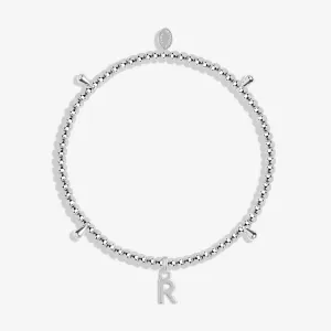 Alphabet A Little R Silver Plated Bracelet 7759