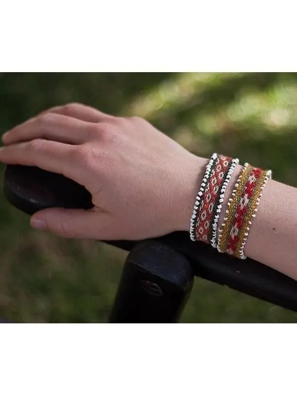 Andean Woven Bracelet w/Beads