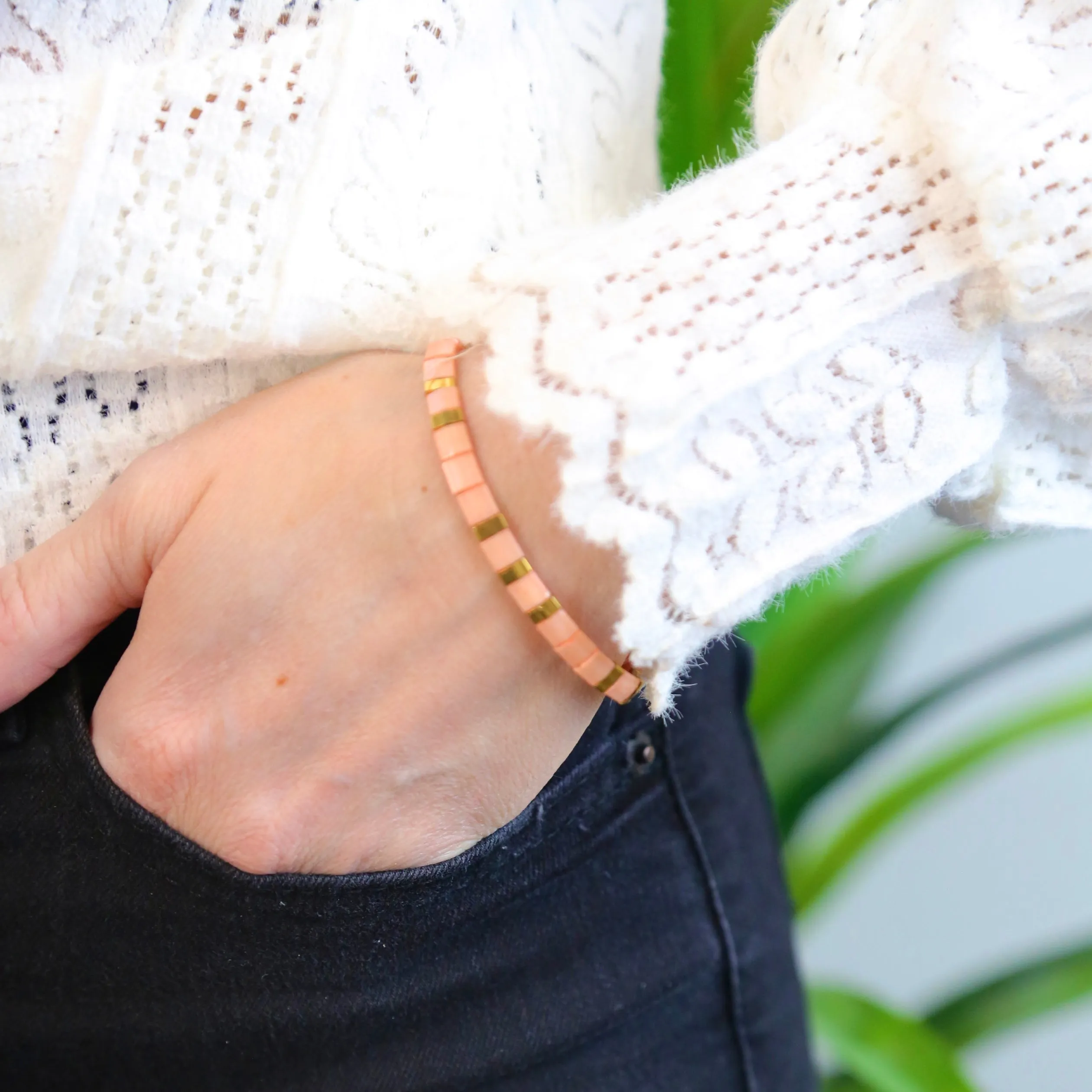 APRICOT - Tila Bead Bracelet | ONE SIZE - X-Large