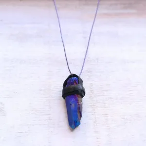 Aura Quartz Point Necklace - Aurora