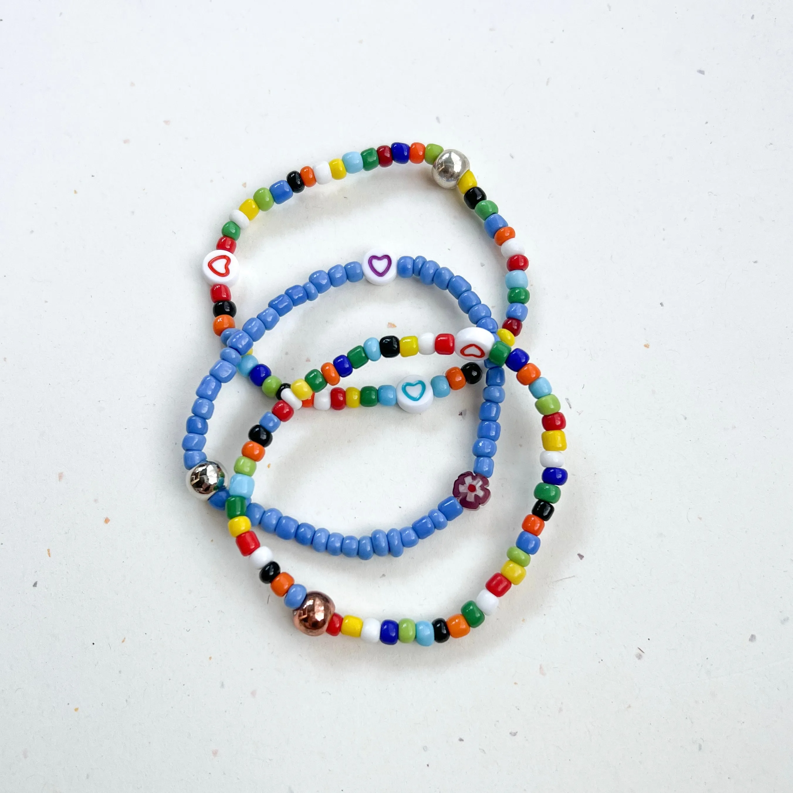 Beaded Stacking Bracelets - Set of 3