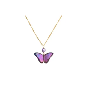 Bella Butterfly Necklace in Ultra Violet