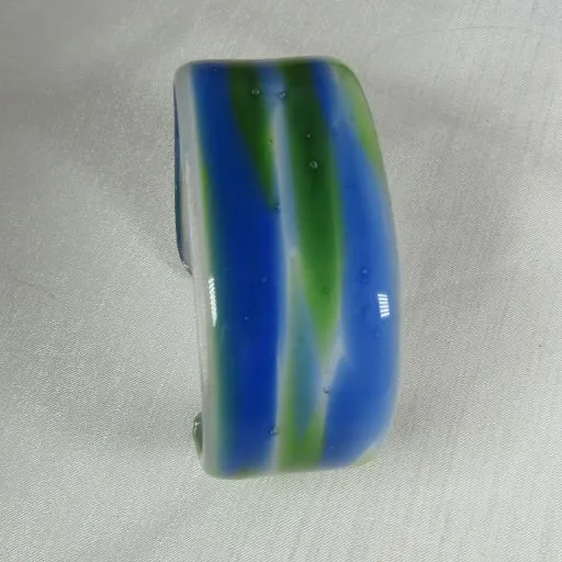 Blue & Green Handmade Artisan  Cuff Big Bangle Bracelet