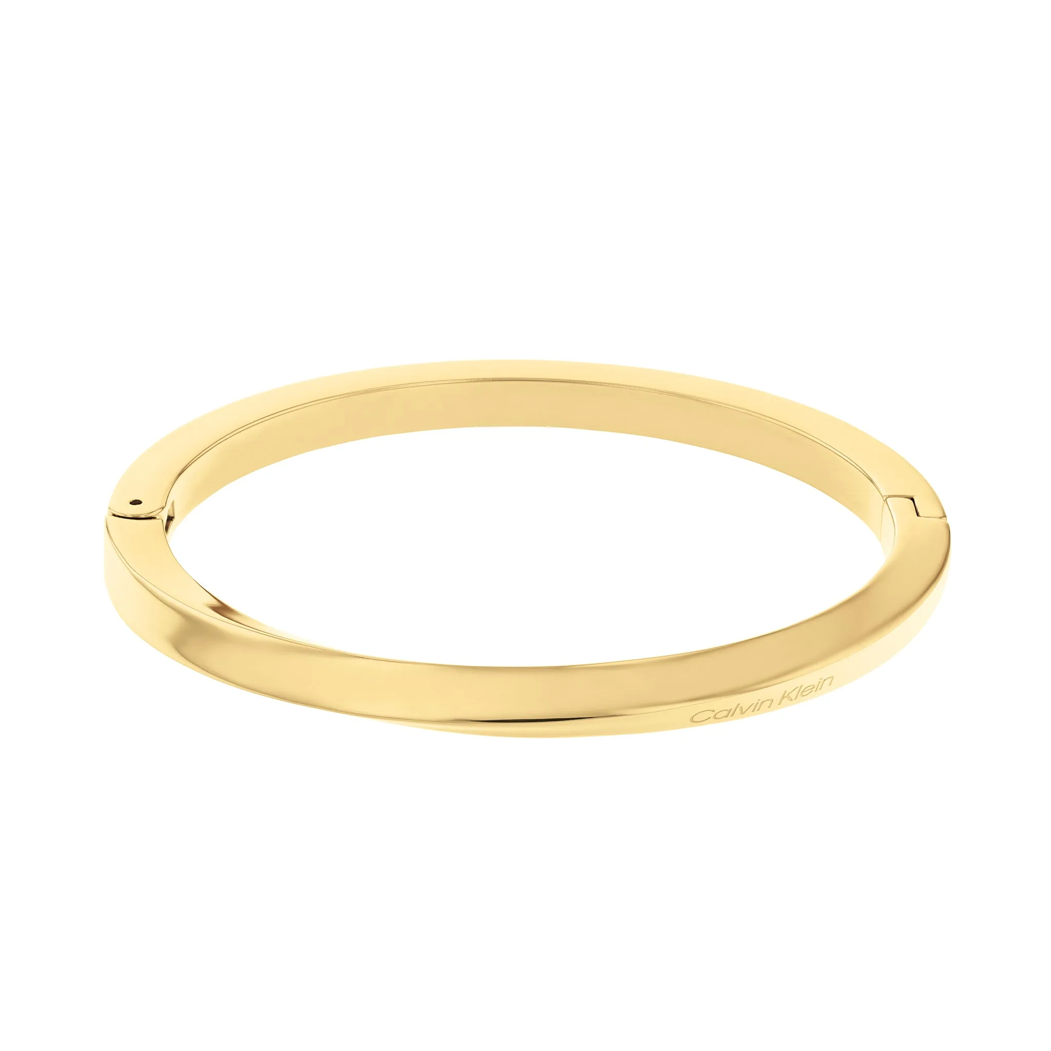 Calvin Klein Jewellery Gold Steel Women's Hinge Bangle - 35000313