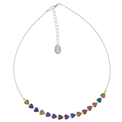 Carrie Elspeth Rainbow Haematite Hearts Necklace