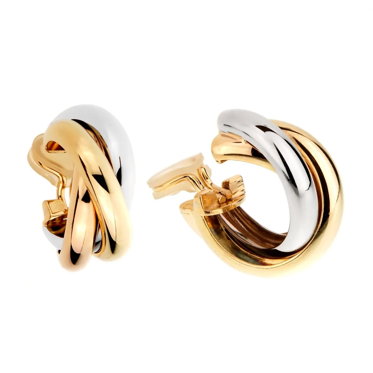 Cartier Trinity Gold Hoop Earrings