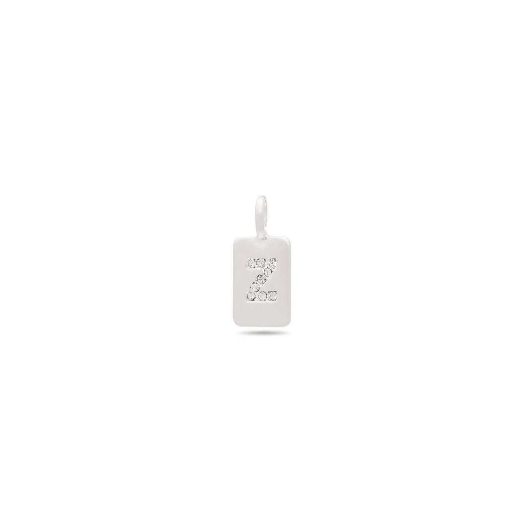 CHARM crystal Z pendant, silver-plated