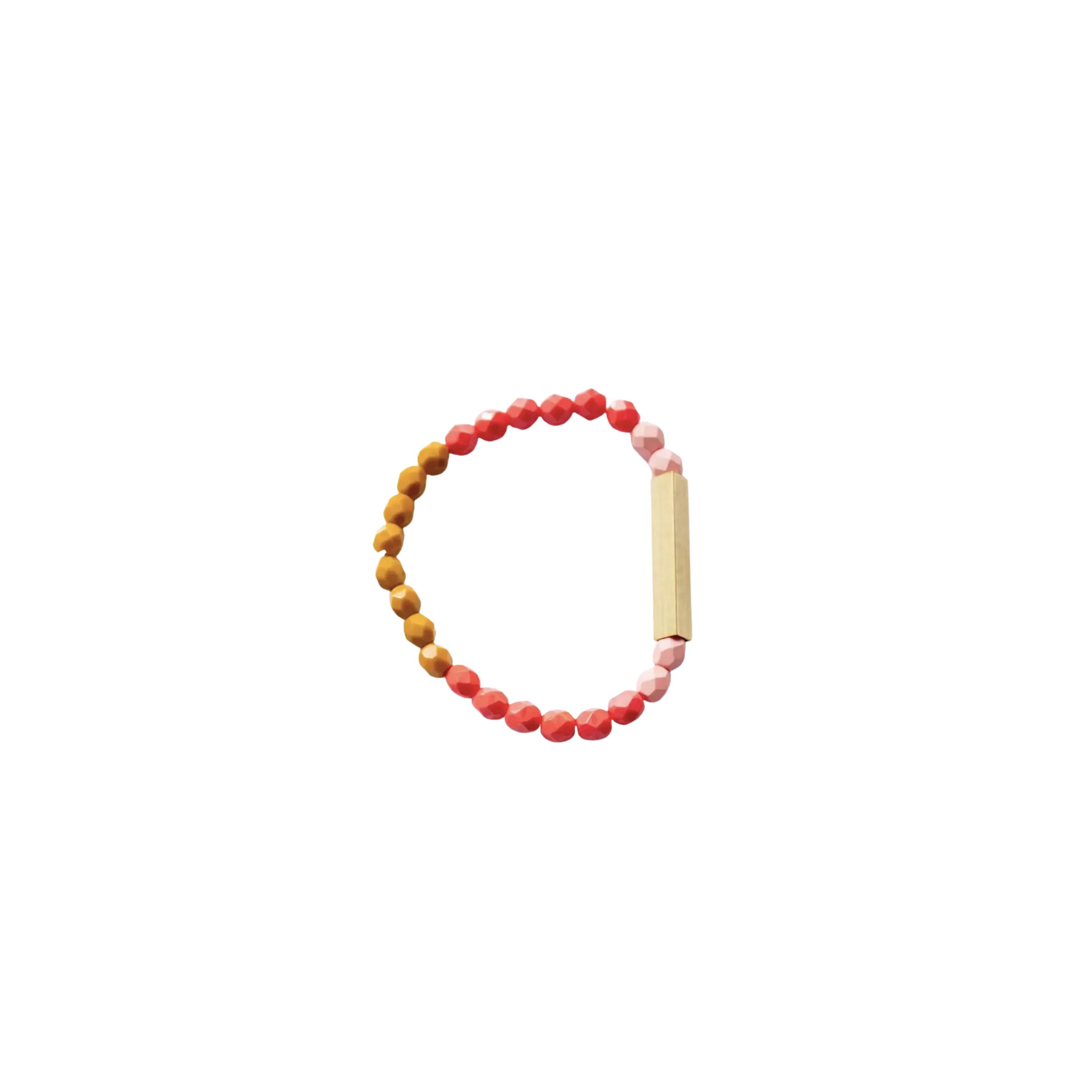 Colorful Bead   Brass Bracelet