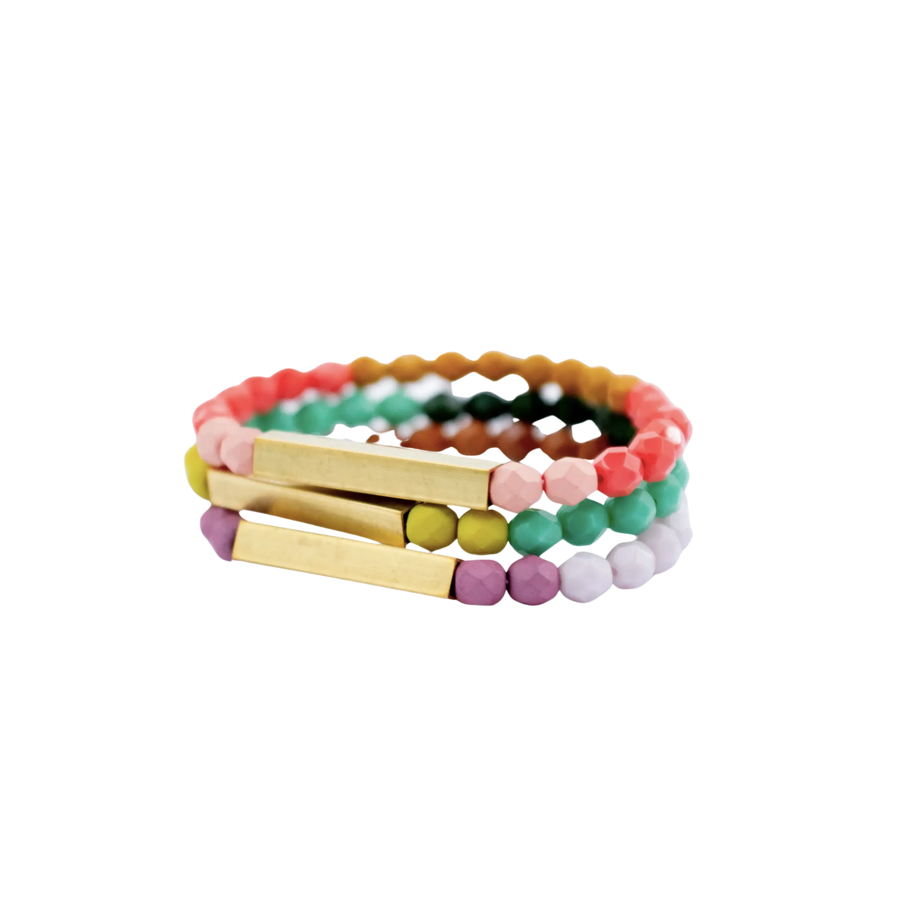 Colorful Bead   Brass Bracelet