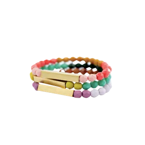 Colorful Bead   Brass Bracelet