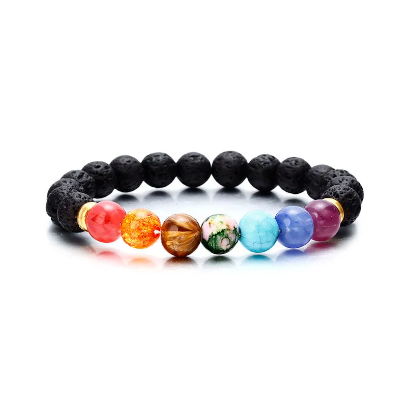 Colorful Volcanic Stone Bracelet