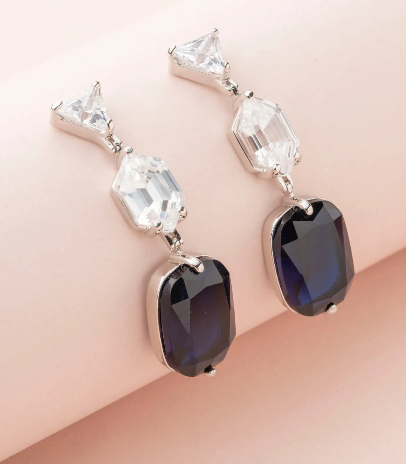 Contemporary Black earrings (Silver)