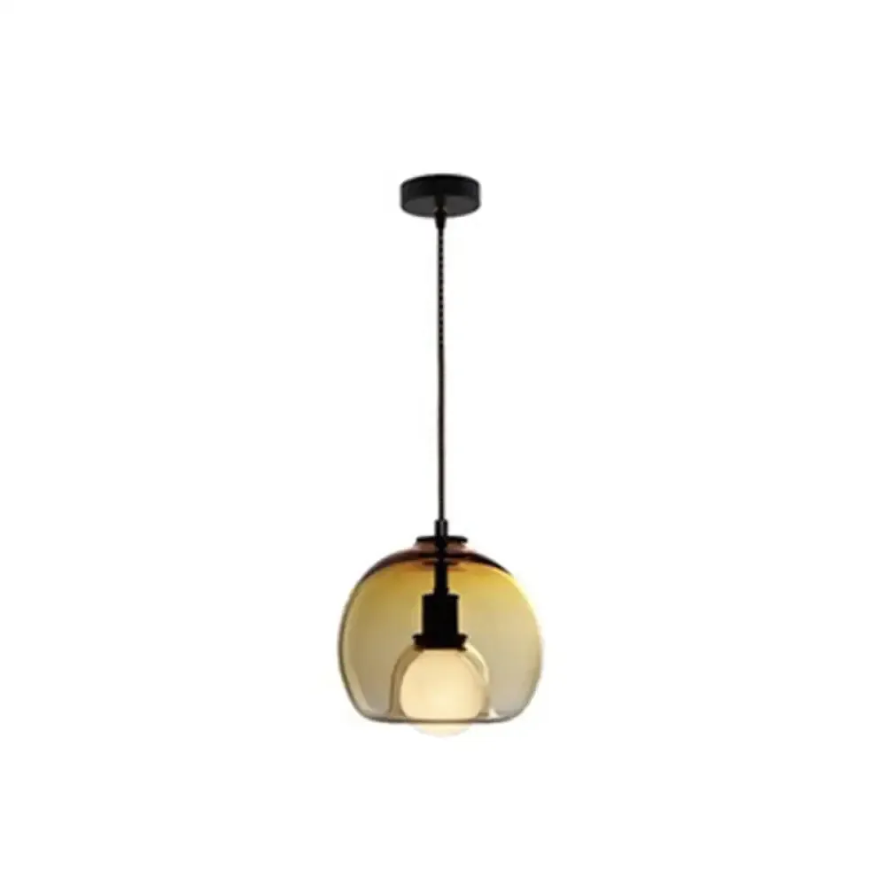 Contemporary Minimalist Glass Globe Pendant Light - Indoor Hanging Lamp