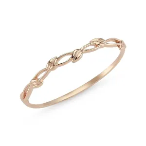 Dainty Delicate Simple Ivy Silver Ring in Rose Gold