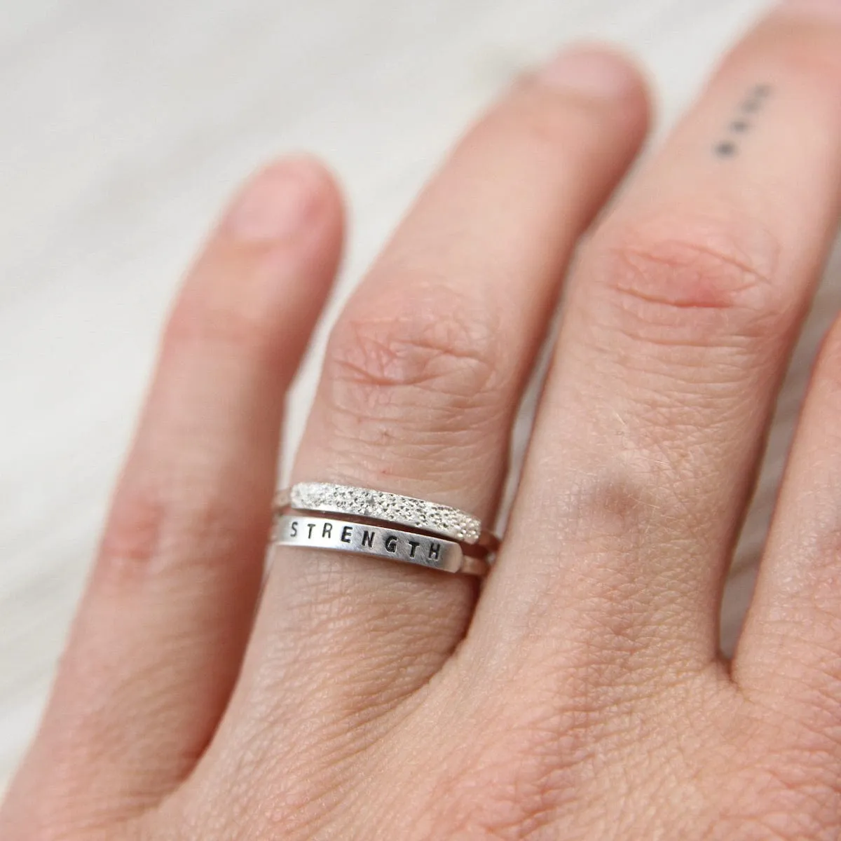 Diamond Dusted Narrow Ring