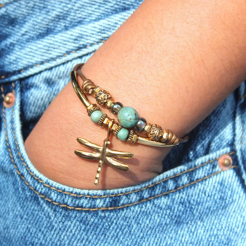 Dragonfly Charm Gold Plated