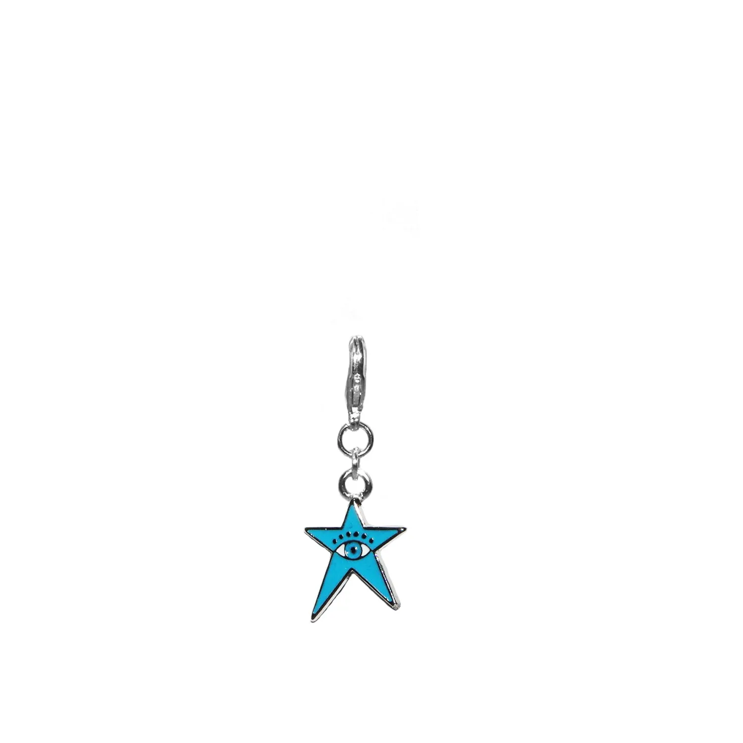 enamel evil eye star clasp charm