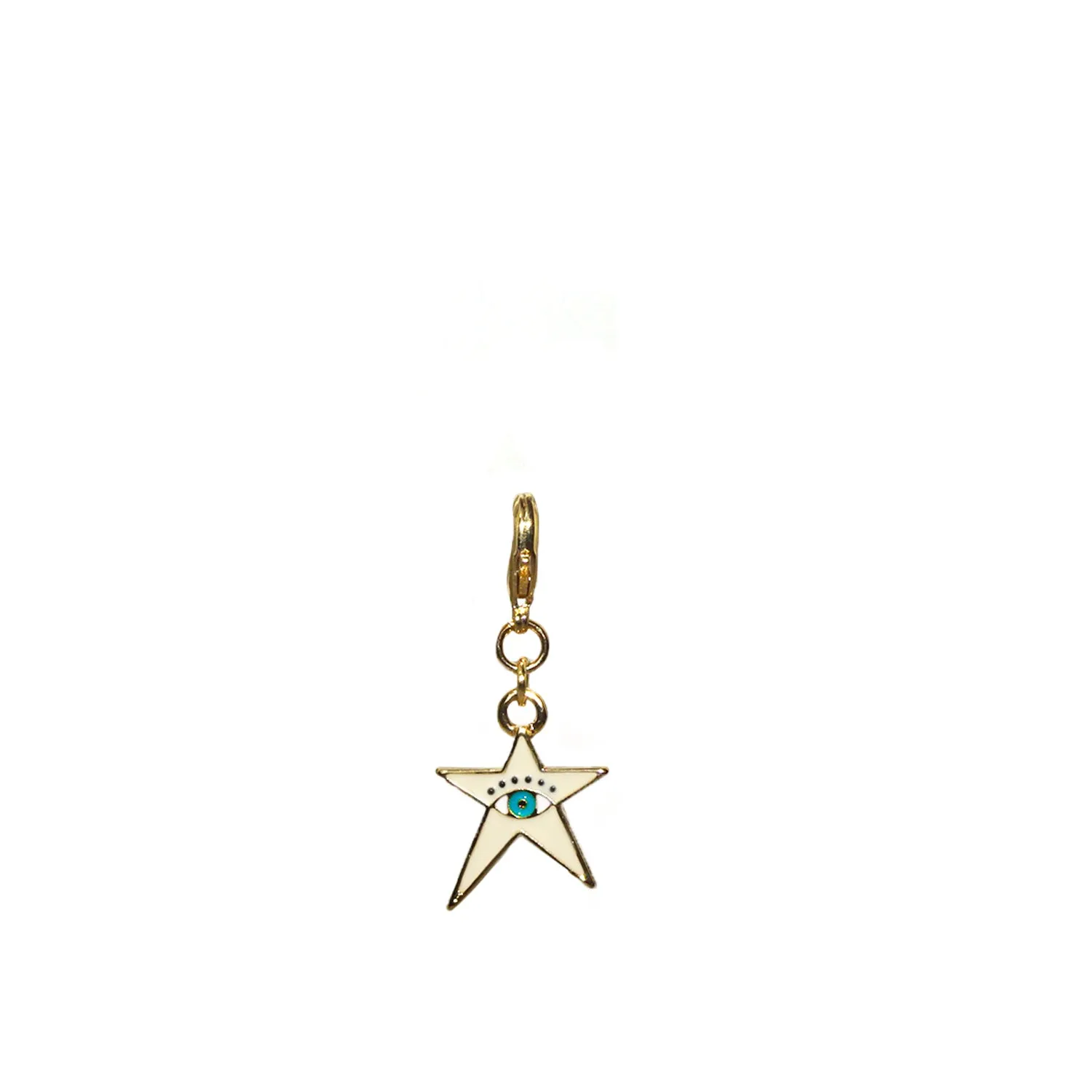 enamel evil eye star clasp charm