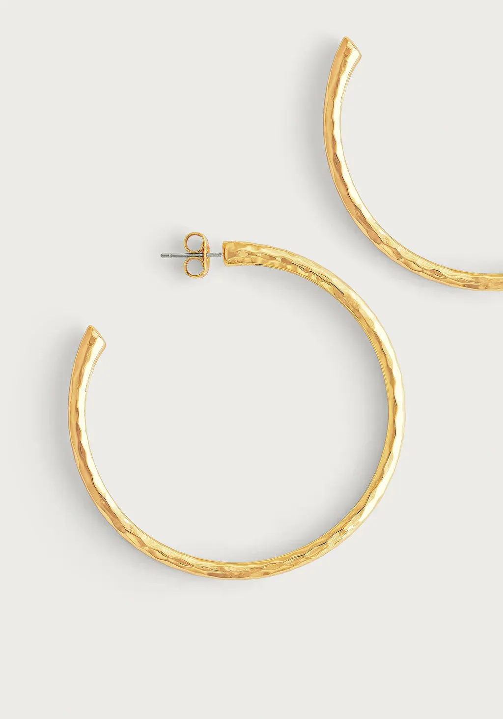 Farrier Medium Hoops, Gold