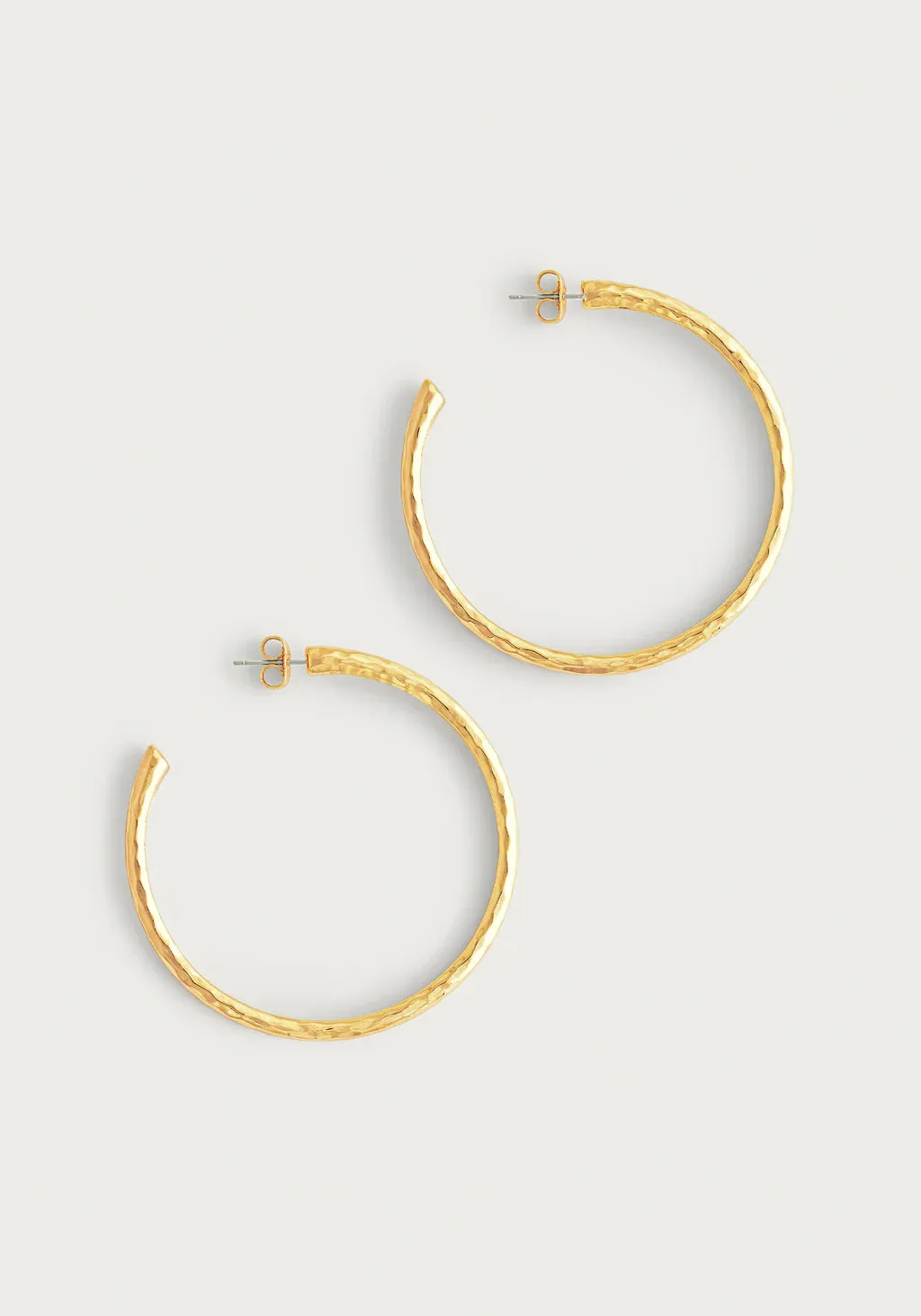 Farrier Medium Hoops, Gold