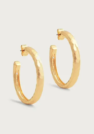 Farrier Medium Hoops, Gold