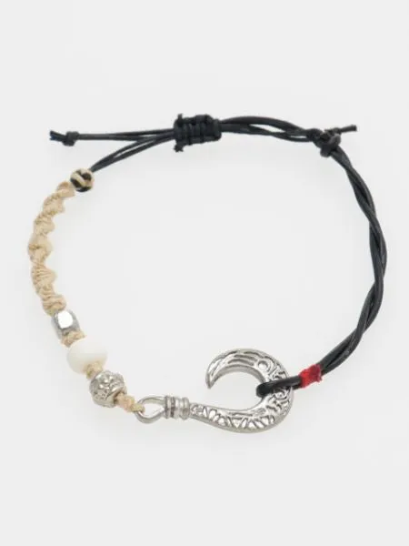 Fish Hook Beads Men's Anklet