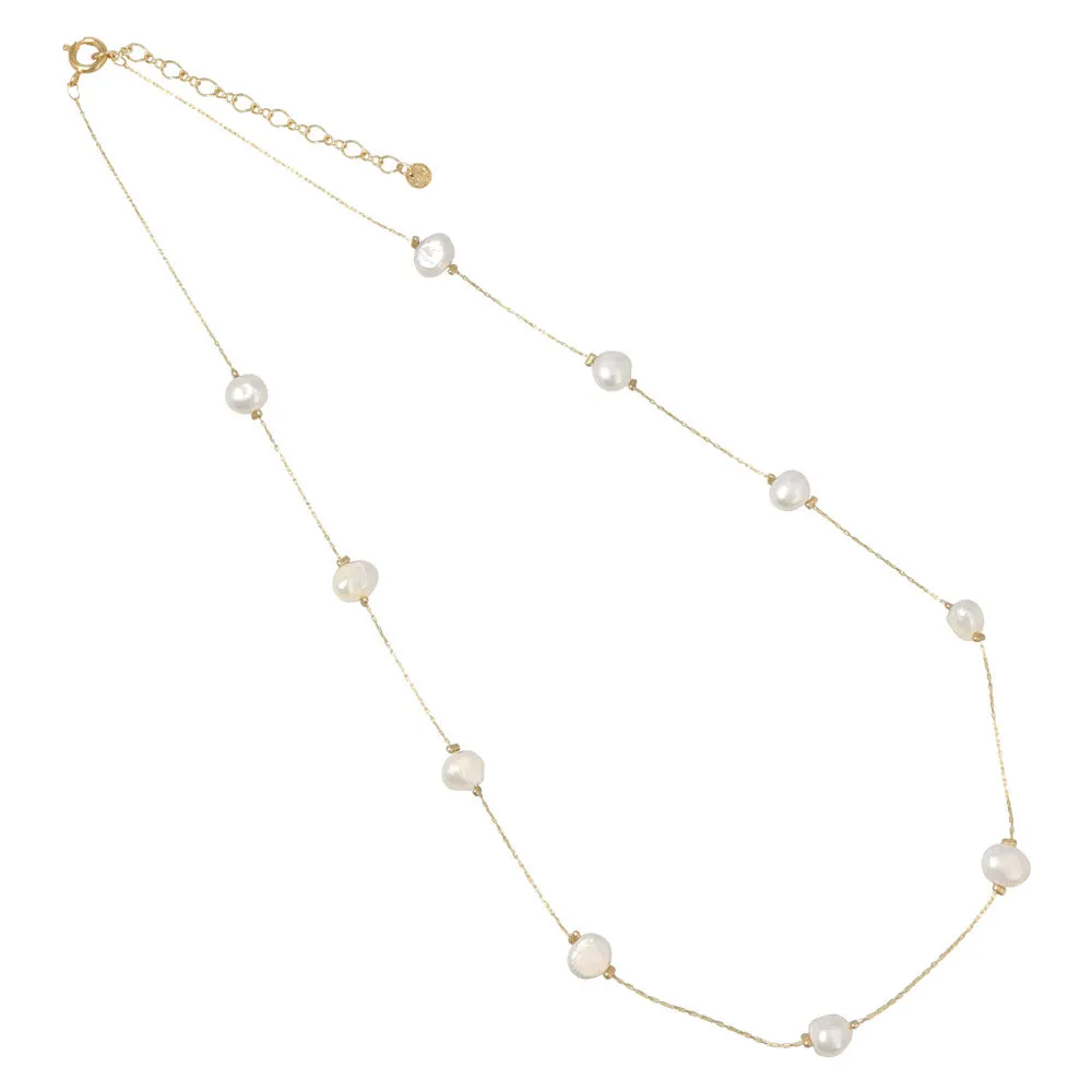 Freshwater Pearl Station Necklace