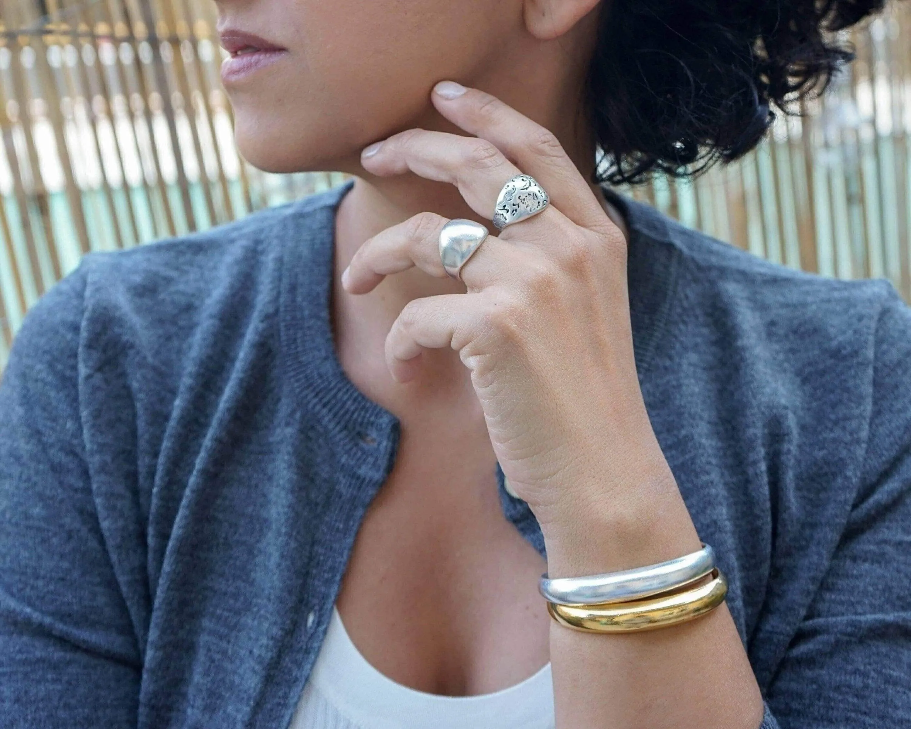 Gold Bold Cuff Bracelet