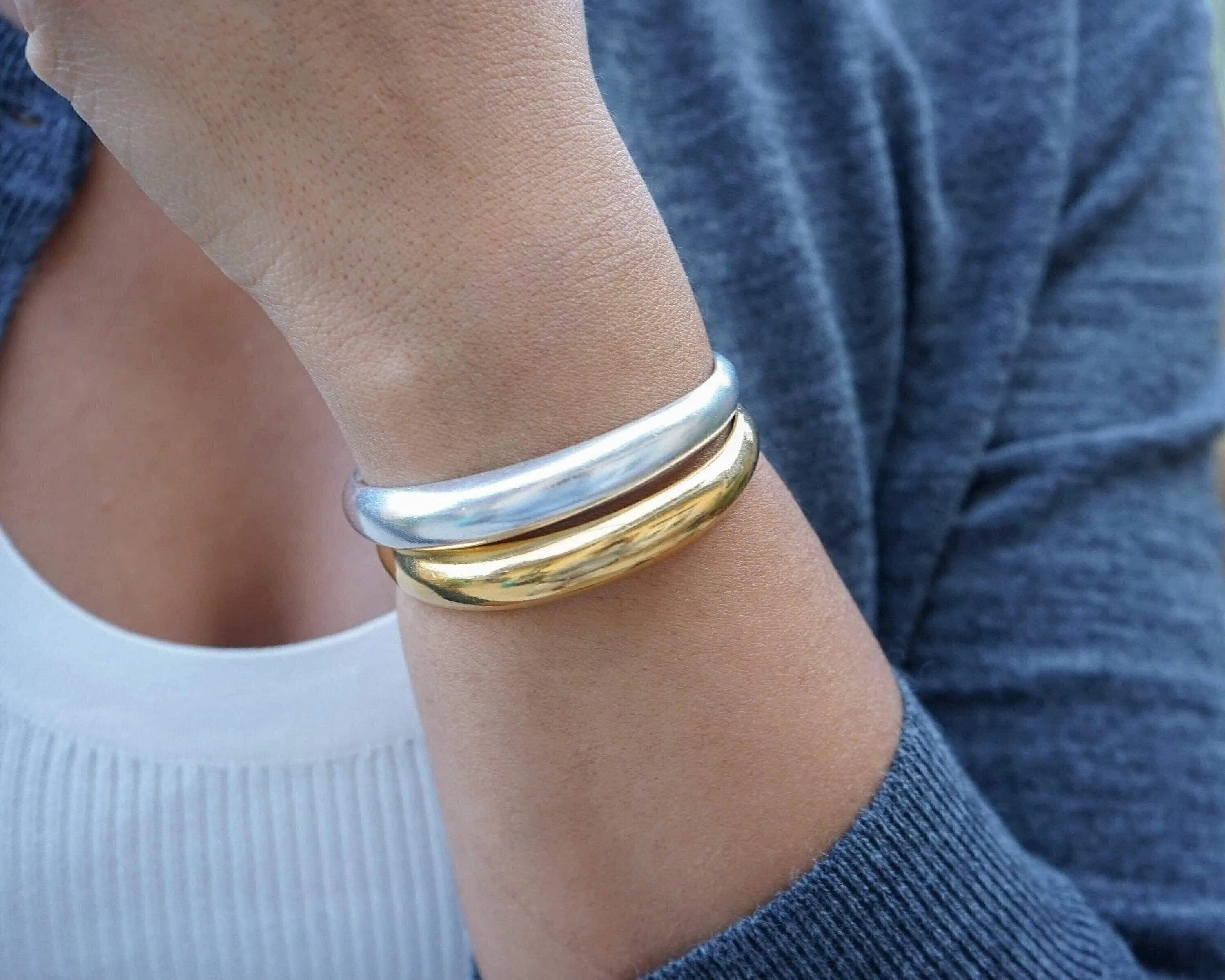 Gold Bold Cuff Bracelet